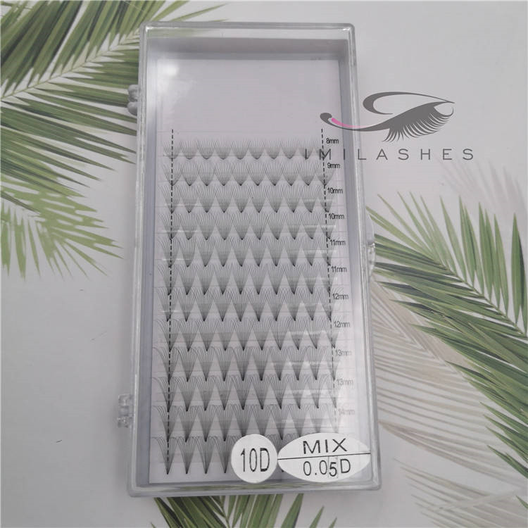Professional 10D pre made fan lash extensions manufacture-V
